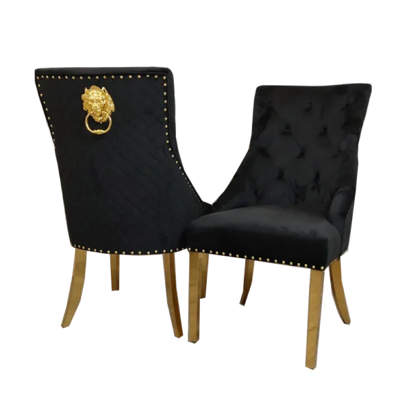 Furnish 365 Bentley Gold Dining Chair 2 Color Options Available