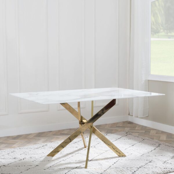 Sutton 150cm Gold Frame Dining Table Top Options Available