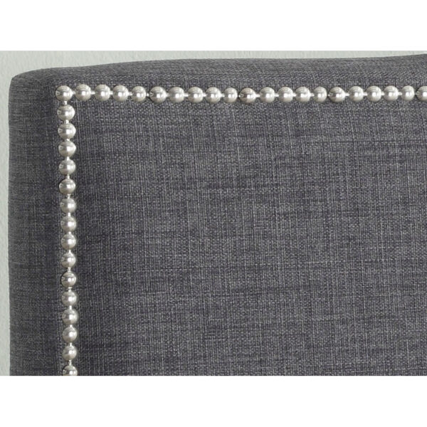 Elle Storage Linen King Size Bed Grey - Image 3
