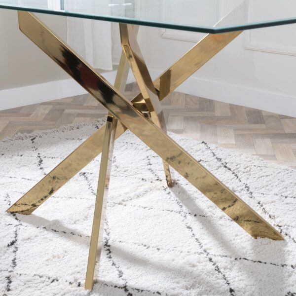 Sutton 150cm Gold Frame Dining Table Top Options Available - Image 4