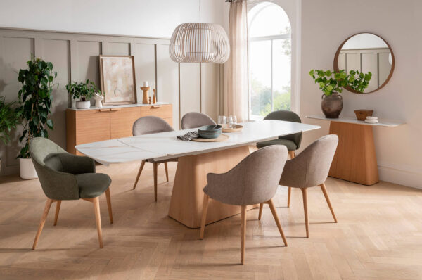 Evie Rectangle Extending Dining Table Sand