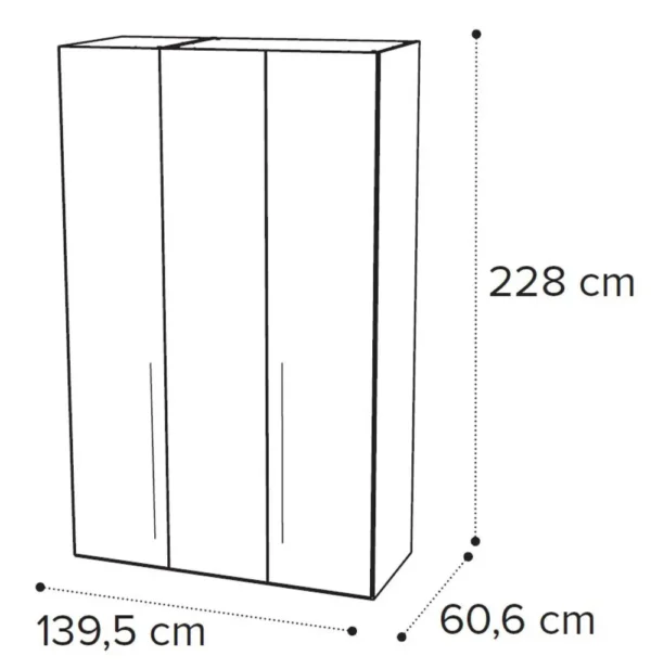 Denali Sand Birch Italian Wardrobe - Image 4