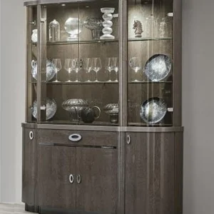 Armonia Italian Silver Birch 4 Door Display Cabinet