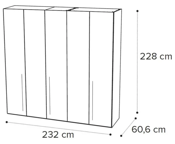 Denali Sand Birch Italian Wardrobe - Image 6