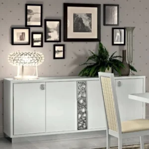 Roma White Italian Glamour Large Buffet Sideboard