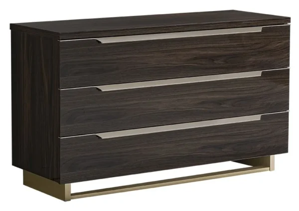 Smart Walnut Italian 3 Drawer Chest