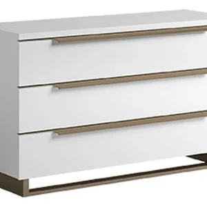 Smart White Italian 3 Drawer Chest