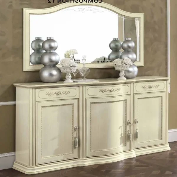 Torriani Ivory Italian Large Buffet Sideboard
