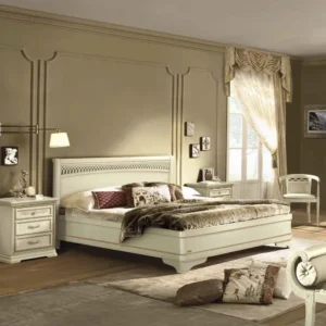 Torriani Ivory Italian 6ft Queen Size Tiziano Bed