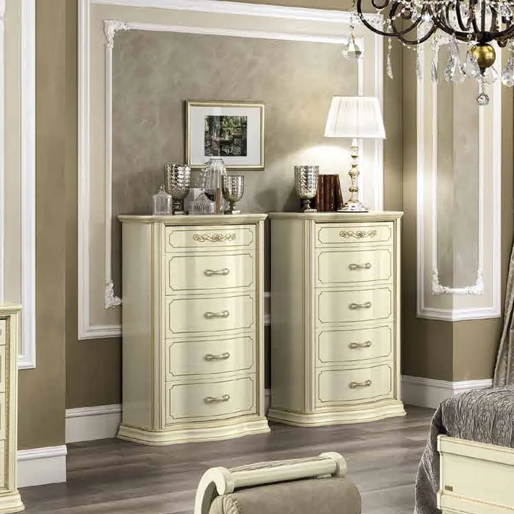 Torriani Ivory Italian VIP 5 Drawer Chest