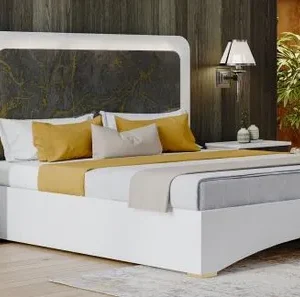 Dalia Grey Italian Bed – Sizes Available