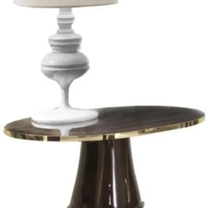 Venus Walnut Italian Oval Lamp Table