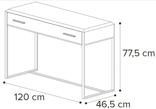 Elite Silver Birch Italian 1 Drawer Dressing Table - Image 3