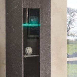 Vittoria Grey Italian 1 Door Display Cabinet