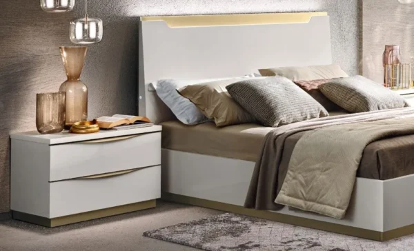 Modum Kharma White Italian Bed - Image 2