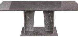 Vittoria Grey Italian 6-8 Seater Extending Pedestal Dining Table