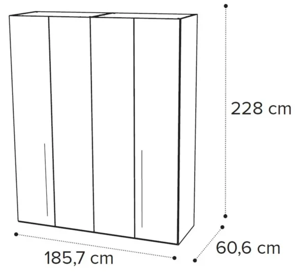 Denali Sand Birch Italian Wardrobe - Image 5