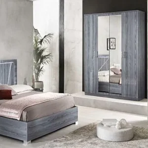 Ben Company Nicole Grey Italian Bedroom Group