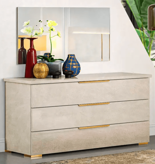 Ben Company Luna Cream Italian Bedroom Group - Image 6