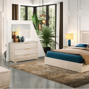 Ben Company Luna Cream Italian Bedroom Group