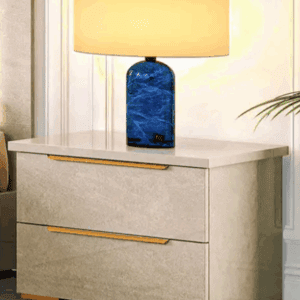 Ben Company Luna Cream&Gold Italian Bedside Table