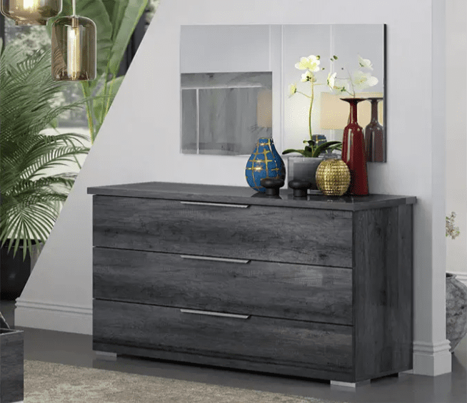 Ben Company Luna Dark Grey Italian Bed Group Set - Image 4