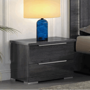 Ben Company Luna Dark Grey Italian Bedside Table