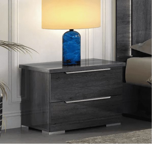 Ben Company Luna Dark Grey Italian Bed Group Set - Image 3