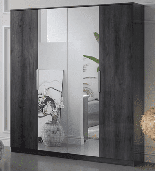 Ben Company Luna Dark Grey Italian Bed Group Set - Image 5